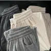 Thickened wide-leg pants for women 2024 autumn new style high-waisted, sagging, loose straight-leg pants, casual and laid-back, made of glutinous rice knit Application Scenario